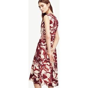 Ann Taylor Petite Watercolor Floral Midi Dress